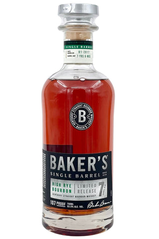 Baker's Single Barrel 7 yr Hgh Rye Bourbon Limited Release