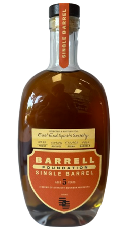 Barrell Craft Spirits Foundation Single Barrel Bourbon East End Spirit Society 107.88 PF