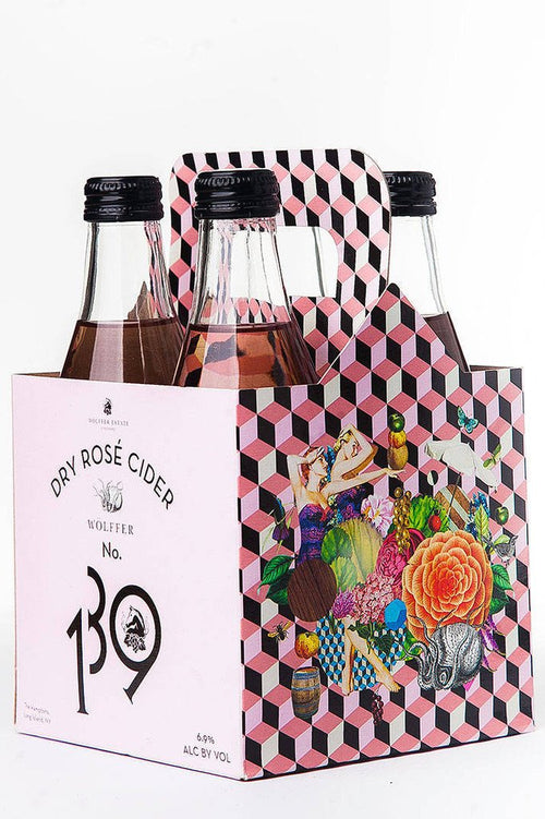 NV Wolffer No. 139 Dry Rose Cider 4pk - Hamptons Wine Shoppe